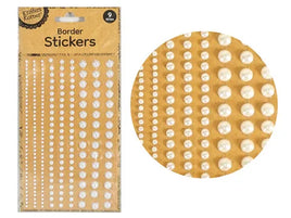 Pearls stickers -  White - assorted sizes 144 pcs