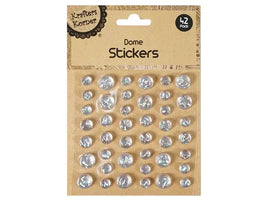 ROUND DOME - CLEAR - CLUSTER STICKER 42PCS 3 SIZES