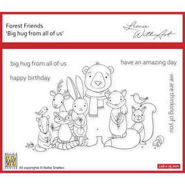 Nellie's Choice - Clear Stamps -Forest Friends Clear Stamps Big Hug From All of Us