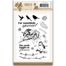 Birds & Flowers Jeanine's Art 4 x 6' Clear Stamps - Demo Stamp