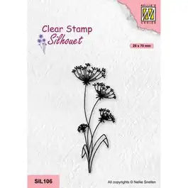 Nellie's Choice -  Clear stamps - Silhouette Flowers Clear Stamps-19