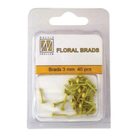 
              Nellie's Choice • Floral Brads 3mm (40pcs/pkg) Available in many colours
            