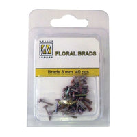 
              Nellie's Choice • Floral Brads 3mm (40pcs/pkg) Available in many colours
            