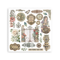 
              STAMPERIA - Gardens of Time - Printed Decorative Rub on kit for Art and Craft cm 15,5x15,5 cm
            