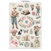 
              STAMPERIA - House of Roses -  Printed Art Junk journal: stickers, cut-outs, backgrounds for Art and Craft
            