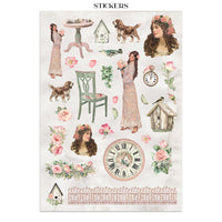 
              STAMPERIA - House of Roses -  Printed Art Junk journal: stickers, cut-outs, backgrounds for Art and Craft
            