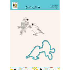 Nellie's Choice • Snellen Design Diecut & Clear Stamp Sets Exotic Birds Series: Sporophila