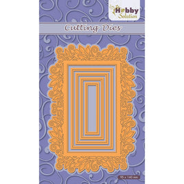 Nellie's Choice - Hobby SolutionsDies Rectangle Swirl Frame + Rectangles 95x140mm