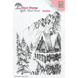 Nellie's Choice -  Idyllic Floral Scenes Clear Stamps Winter Scene-2