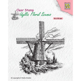 Nellie Snellen -  Idyllic Floral Scenes Clear Stamps Windmill