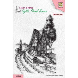 Nellie's Choice -  Clear stamps -  Idyllic Floral Scenes Clear Stamps Country Road with House