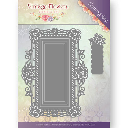 Jeanine's Art - Dies - Vinatage Flowers - Floral Rectangle| Craftzone ...