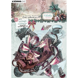 Studio Light - Jenine's Mindful Art - Christmas Blush Collection -Paper Elements 35 collage elements