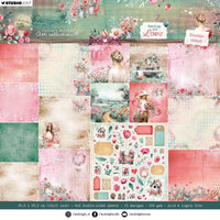 
              Studio Light •Jenine's Mindful Art Designer Paper Pad Sending You Love Double-Sided Scrapbooking
            