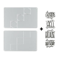 Vaessen Creative • Clear Stamps & Dies Set by Katharina Tarta Birthday & Sentiments 6pcs