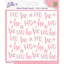 Nellie's Choice • Stencil Christmas Background Ho Ho