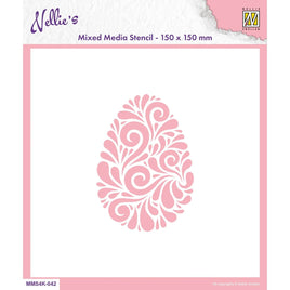 Nellie's Choice • Stencil 15x15mm Doodle Egg