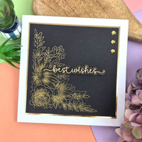 Hunkydory - Moonstone Dies - Script Sentiments - Best Wishes (8 PCS)
