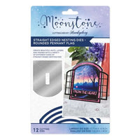 Hunkydory - Moonstone Dies - Straight Edged Nesting Dies - Rounded Pennant Flag