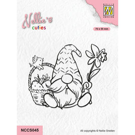 Nellie's Choice • Nellie's Cuties Clear Stamp Easter Gnome with Easter Basket