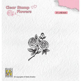 Nellie's Choice - Clear Stamp- Rose twig