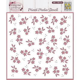 Nellie Snellen •  Stencil Background Spring Flowers