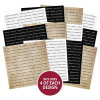 Hunkydory - Just My Type - Christmas Sentiment Strip Pad