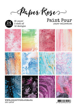 Paint Pour - A5 Paper Pack - Paper Rose