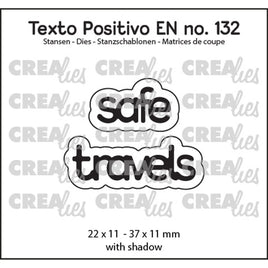 Crealies • Texto Positivo  Dies Safe Travels