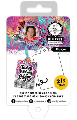 ABM - Art by Marlene - PRE-ORDER ATC Tags nr.16 - Hexagon
