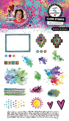 ABM - Art by Marlene - PRE-ORDER Clear Stamp - nr. 965 Splatters & Patterns