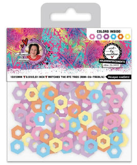 ABM - Art by Marlene - Hole Reinforcements - Hexagon Confetti nr.02