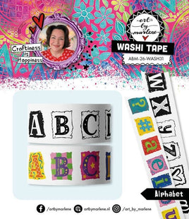 ABM - Art by Marlene - Washi Tape - nr.31 Alphabet