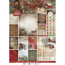 Studio Light  - Cottage Christmas A4 Designer paper pad Background paper