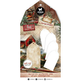 Studio Light - Cottage Christmas Tag paper pad White tags