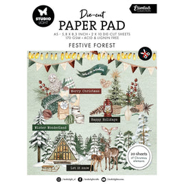 Studio Light • Essentials Die-Cut Paper Pad Festive Forest 20 sheets