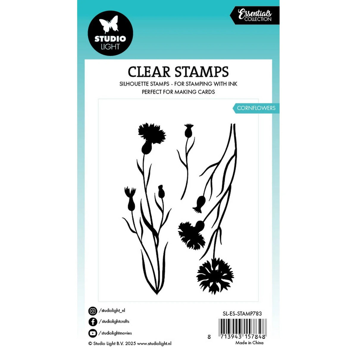 Studio Light • Essentials Clear Stamp Cornflowers| Craftzone Australia