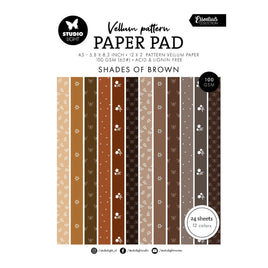 Studio Light • Essentials Vellum Paper Pad Spring Brown print - 24 sheets - A5