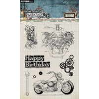 
              Studio Light • Gearhead's Workshop Clear Stamp Gears & Bikes
            