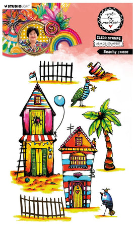 ABM - Art by Marlene Clear Stamp - Clear stamp Beachy scene - ABM 25 collection no. 887