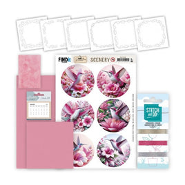 Embroidery Pinwheel Calendar - Berries Beauties - Hummingbirds