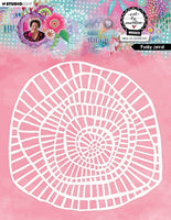 
              ABM - Art by Marlene - PRE-ORDER Mask  Stencil Funky Spiral
            