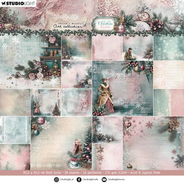 Studio Light - Jenine's Mindful Art - Christmas Blush Collection -Designer Paper Pad Backgrounds (JMA-CB-DPP393)
