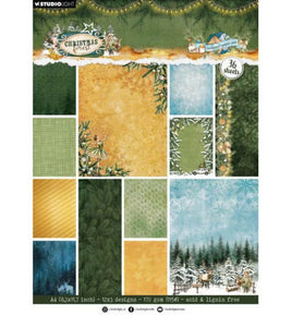Studio Light - die-cuts - Christmas Forest A4 Background Paper Pad (SL-CF-DPP474)