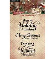 Studio Light - Cottage Christmas-Clear Stamp Warm Holiday Wishes (SL-CC-STAMP958)