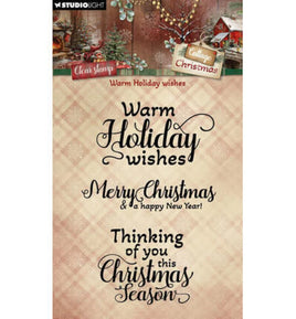 Studio Light - Cottage Christmas-Clear Stamp Warm Holiday Wishes (SL-CC-STAMP958)