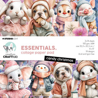 
              Creative Craftlab - Collage Paper Pad - Candy Christmas 203x203mm 36 sheets
            