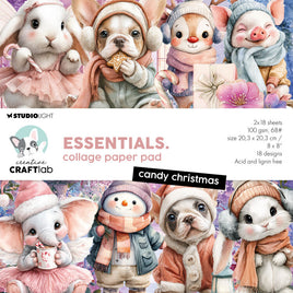 Creative Craftlab - Collage Paper Pad - Candy Christmas 203x203mm 36 sheets