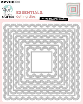 Creative Craft Lab - Cutting Die, Nested Squares Scallop Essentials
