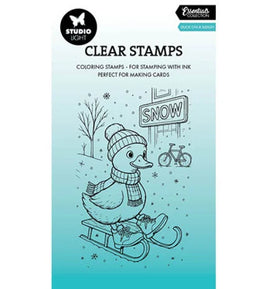 Studio Light  - Essentials - Clear Stamps - Duck on a Sleigh (SL-ES-STAMP899)